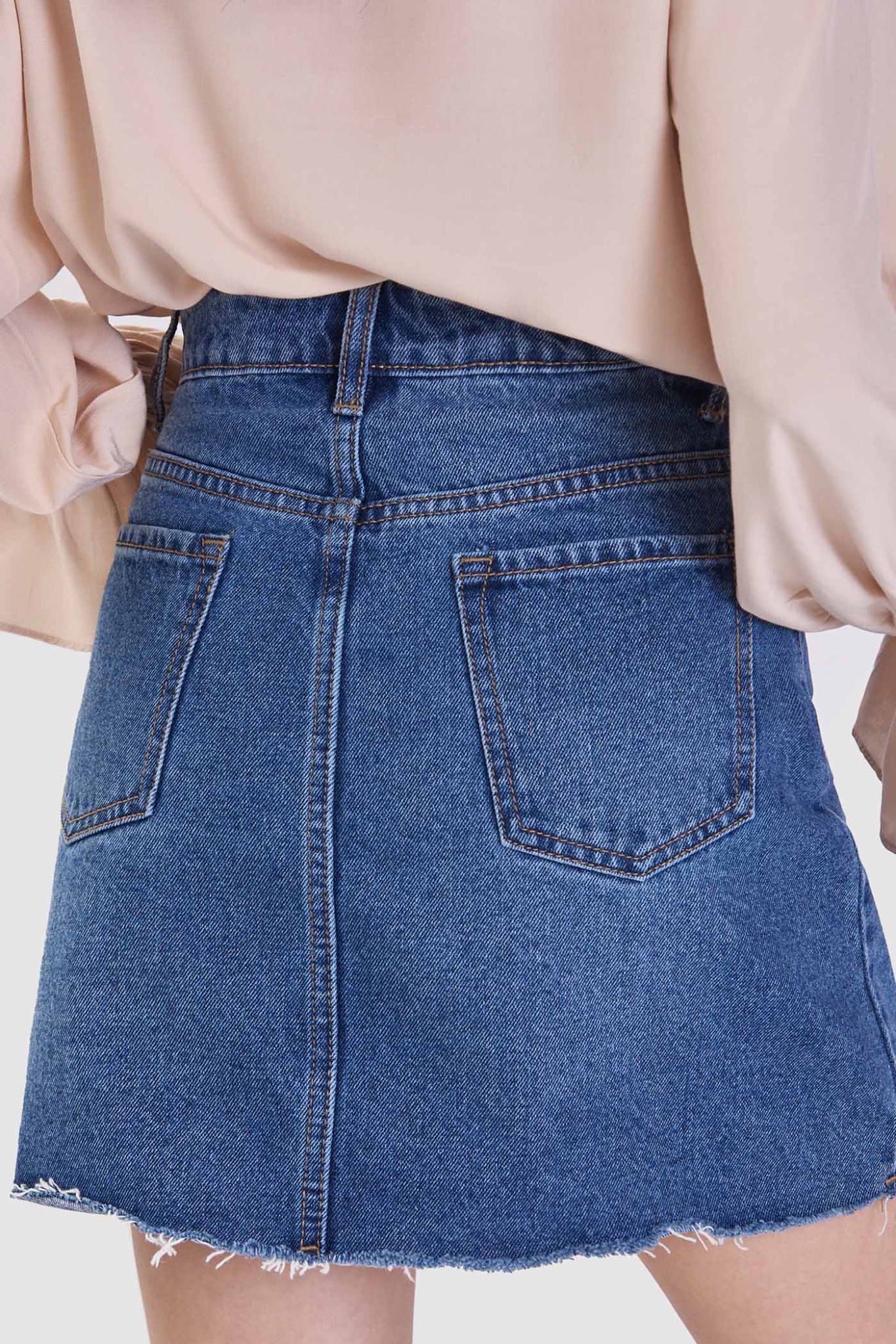 Váy jeans mini form A