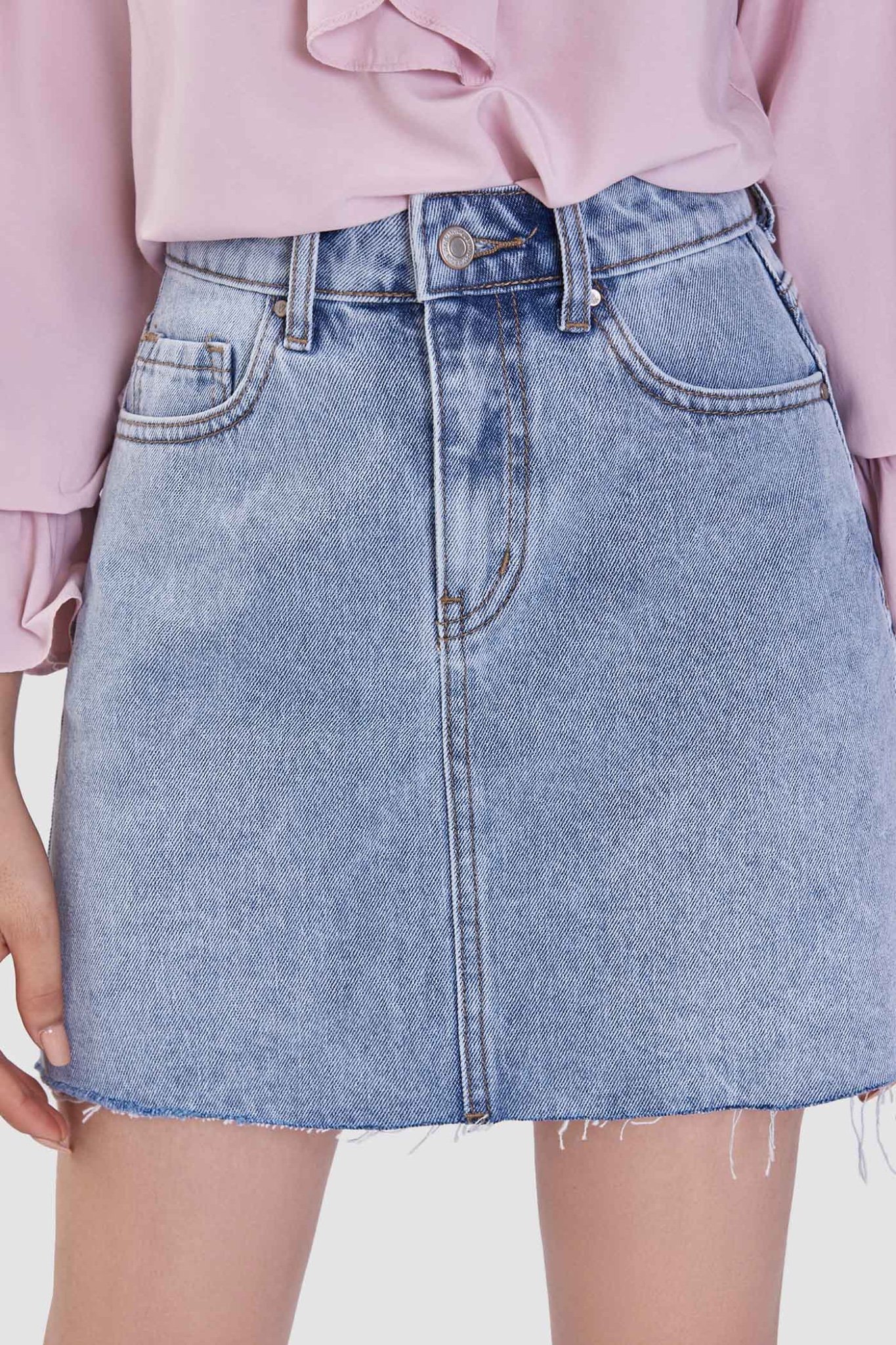 Váy jeans mini form A