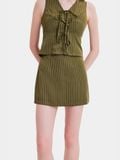  Váy skort cơ bản kẻ sọc 