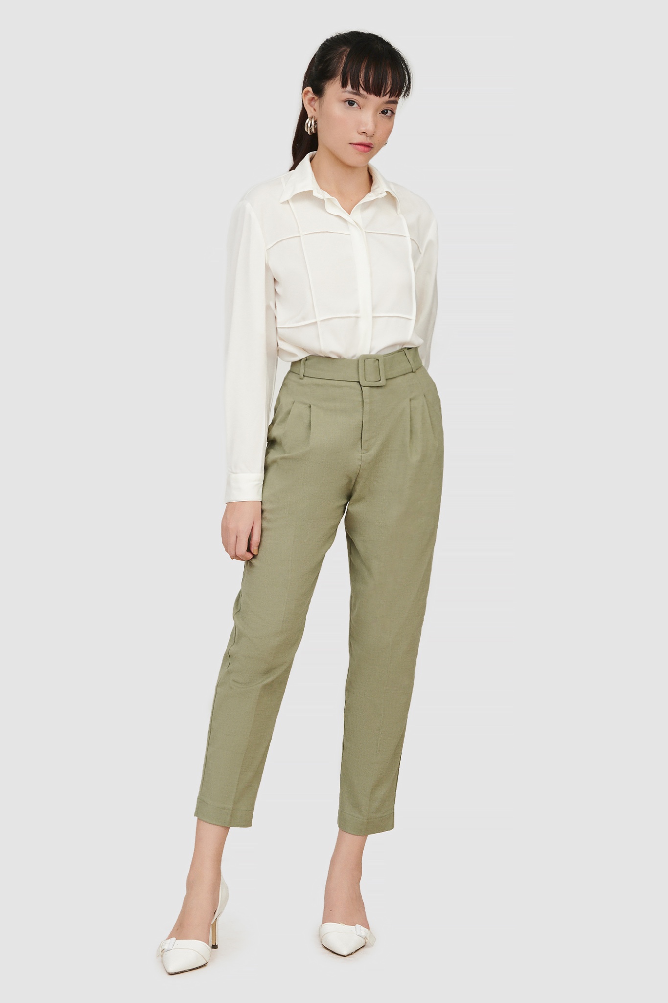 Quần tây form baggy kèm nịt