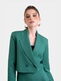  Áo cropped blazer tay dài cài nút 