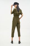  Jumpsuit utility dài lai lật nẹp nút 