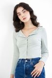  Áo cardigan tay dài cài nút 