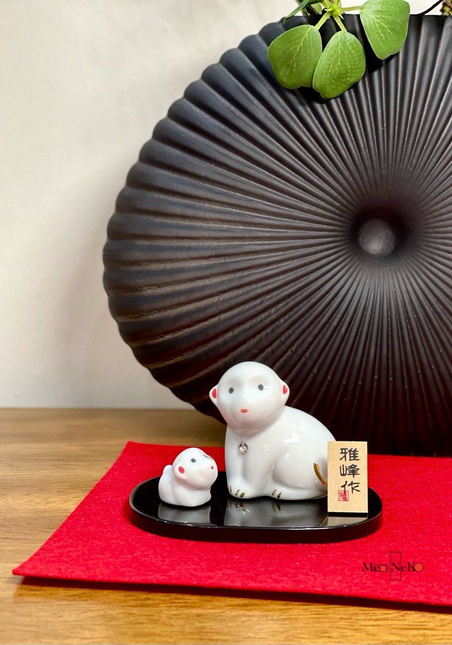  Đôi khỉ trắng sứ 