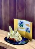  Mũ giáp Samurai - Japan mẫu nhũ vàng 