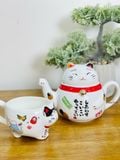  Set ấm trà Manekineko ( Mèo may mắn) 