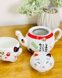  Set ấm trà Manekineko ( Mèo may mắn) 