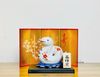 Rắn trắng sứ hoa văn anh đào đỏ RN88