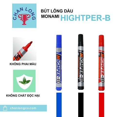 Bút Lông Dầu Monami Highper-B - Xanh