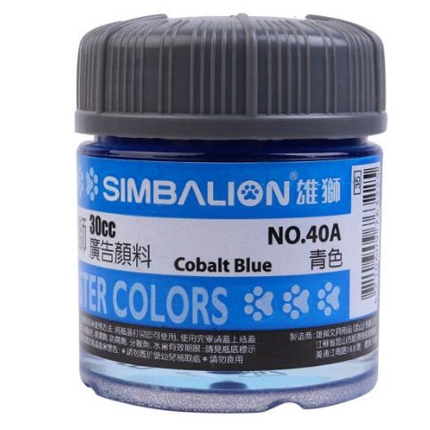 Màu Vẽ Poster Colors SIMBALION 30cc. NO.40A Xanh Cobalt