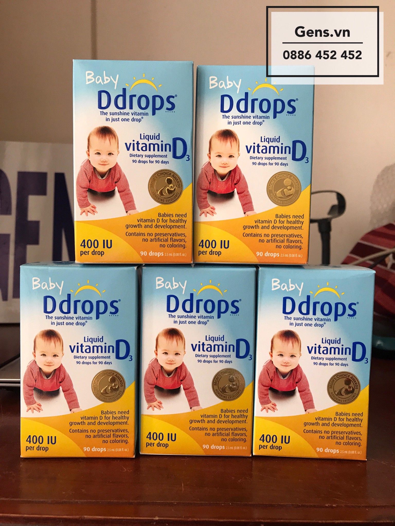 Baby Ddrops Vitamin D3 Cho Trẻ Sơ Sinh 90 Giọt Của Mỹ