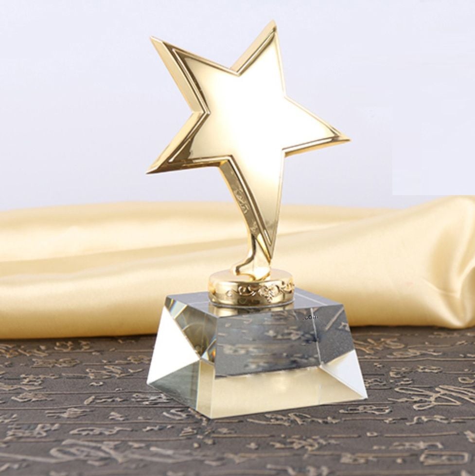 Cúp ngôi sao mini đế pha lê