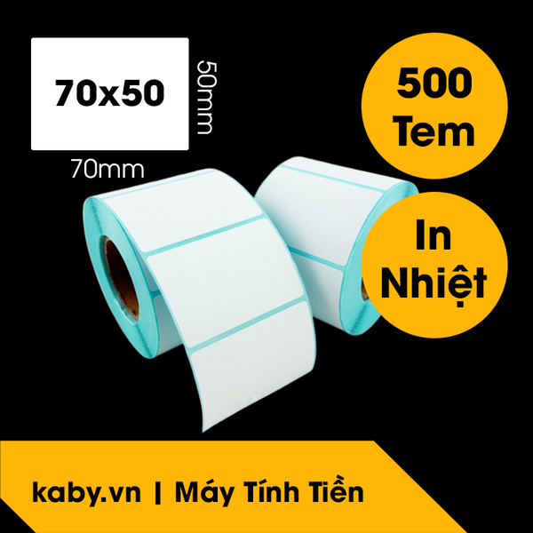 giấy decal nhiệt giấy in mã vạch 70x50 mm 7x5 cm