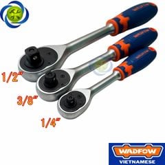 Cần siết tự động WADFOW WRW12xx 1/4 - 3/8 - 1/2 cán cầm bọc nhựa, 72 răng thép CR-V