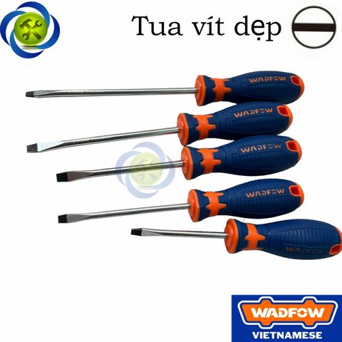 Tua vít dẹp WADFOW WSD12xx nhiều size , cán bọc nhựa
