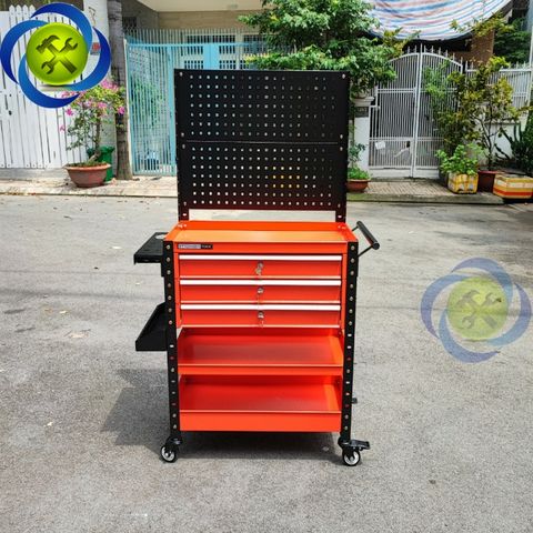 Xe đẩy dụng cụ 3 khay + 3 ngăn kéo có tấm treo STRONGER TOOL