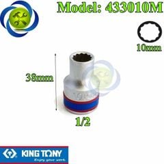 (ĐỦ SIZE) Tuýp 1/2 KINGTONY 4330 loại ngắn 12 cạnh màu trắng