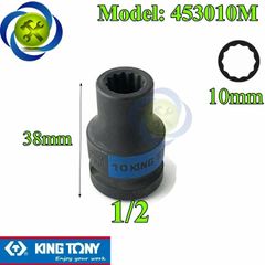 (ĐỦ SIZE) Tuýp 1/2 KINGTONY 4530 loại ngắn 12 cạnh màu đen