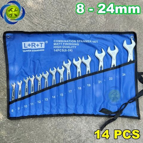 Bộ cờ lê vòng miệng 14 chi tiết L+R+T Đài Loan (8-24mm)