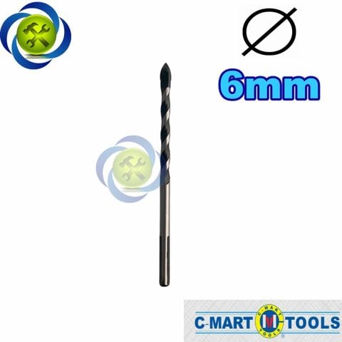 Mũi khoan gạch men 6mm C-Mart A3104-06 (1 mũi) màu đen
