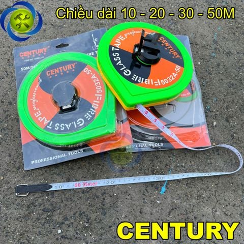 Thước vải đo độ dài CENTURY 5032A có các chiều dài 10-20-30-50M