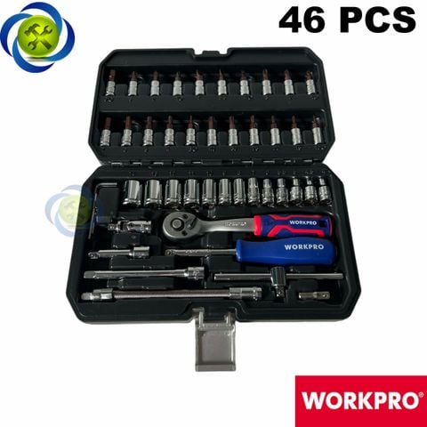 Bộ tuýp 46 chi tiết đầu 1/4 Workpro WP202540 (4-14mm)