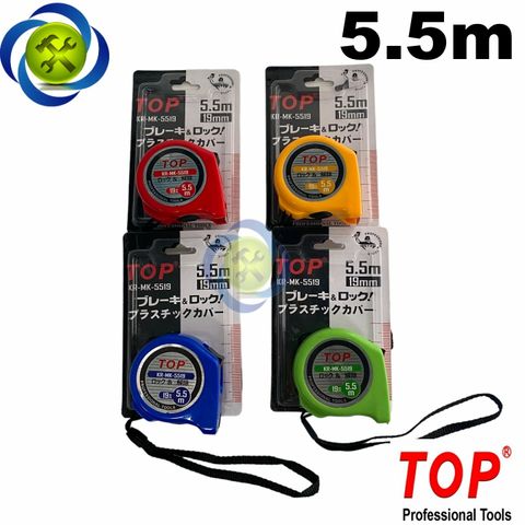 Thước cuộn 5.5m bảng 19mm TOP KR-MK-5519 in 2 mặt có 4 màu ngẫu nhiên