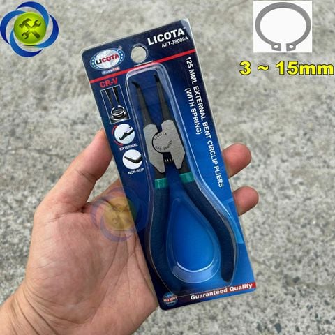 Kìm mở phe ngoài mũi cong 125mm Licota APT-38009A (đường kính phe mở 3-15mm)
