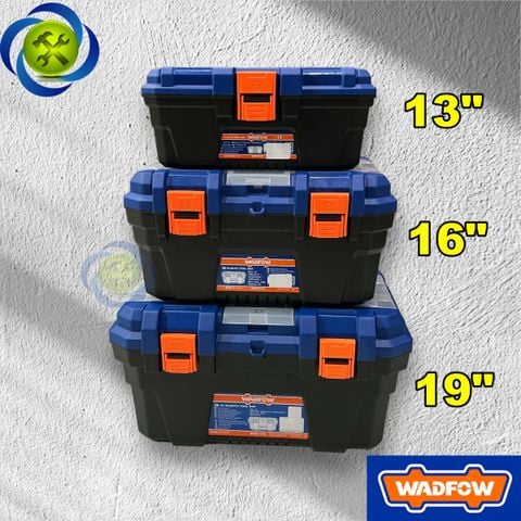 Thùng đựng đồ nghề nhựa WADFOW khóa nhựa có 3 kích thước (13-16-19 inch)