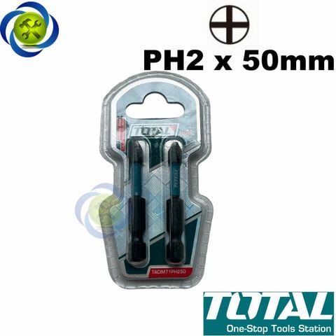 Bộ 2 mũi vít bake PH2 Total TACIM71PH250 dài 50mm