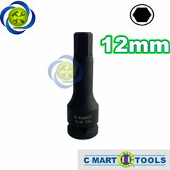 Tuýp lục giác đen 12mm C-mart F0049-H12 loại 1/2 dài 78mm