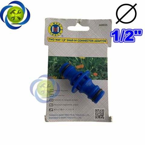 Khớp nối nhanh 2 đầu C-mart M0025 dùng cho ống 1/2