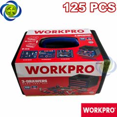 Bộ dụng cụ 125 chi tiết Workpro WP209028 hộp nhựa 3 ngăn kéo