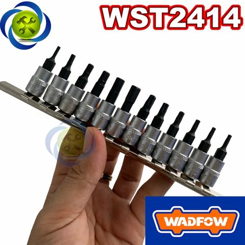 Bộ tuýp 12 chi tiết ra đầu lục giác + đầu sao WADFOW WST2414 chuôi 1/4 inch