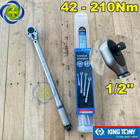 Cần siết lực 1/2 Kingtony 34423-1A lực siết 42-210Nm dài 450mm