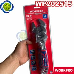 Bộ mỏ lết 3 chi tiết Workpro WP202515 tay cầm bọc nhựa