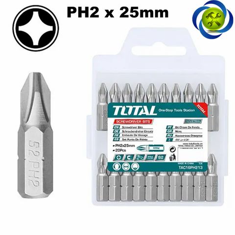 Mũi vít bake 20 chi tiết TOTAL TAC16PH213 (20 cây/ vỉ)
