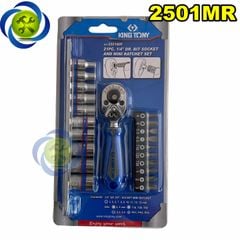 Bộ tuýp 21 chi tiết hệ mét Kingtony 2501MR (1/4 Inch)