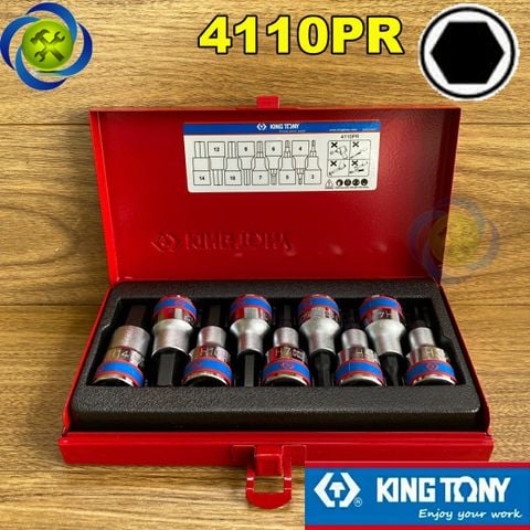 Bộ tuýp lục giác Kingtony 4110PR có 9 chi tiết 1/2