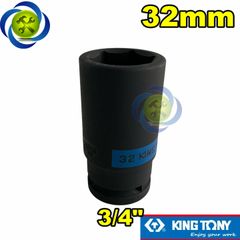 Tuýp 32mm 3/4 Kingtony 643532M loại dài 6 cạnh màu đen