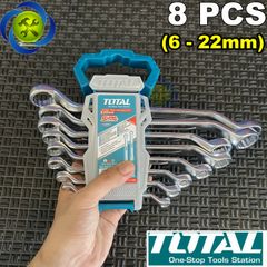 Bộ cờ lê hai đầu tròng 8 chi tiết (6-22mm) Total THT102486