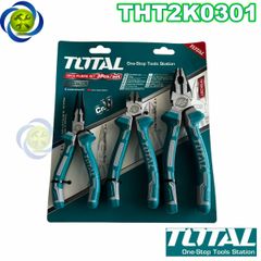 Bộ kìm 3 chi tiết Total THT2K0301 (kìm điện, kìm cắt và kìm nhọn)