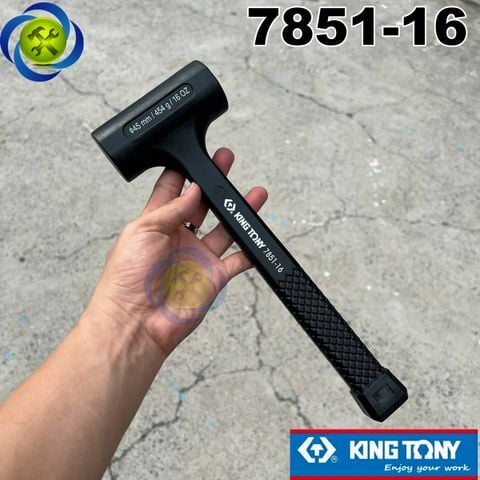 Búa cao su giảm chấn Kingtony 7851-16 đầu búa nặng 454g