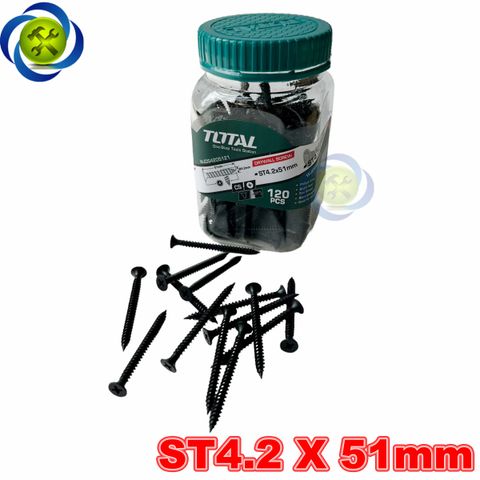 Bộ 120 vít bắt tường ST4.2x51mm TOTAL WJDS4205121
