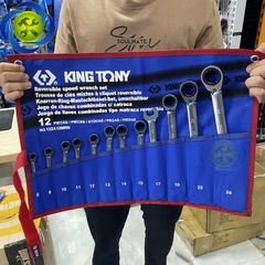 Bộ cờ lê vòng miệng tự động 8-24mm (12 chi tiết) có khóa gạt Kingtony 122A12MRN