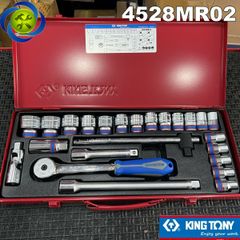 Bộ tuýp 24 chi tiết hệ mét 1/2 Kingtony 4528MR02 (10-32mm)