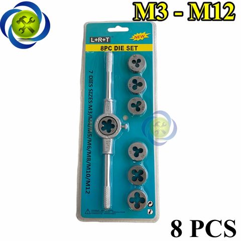 Bộ taro ren ngoài 8 chi tiết L+R+T (bàn ren M3-M12)