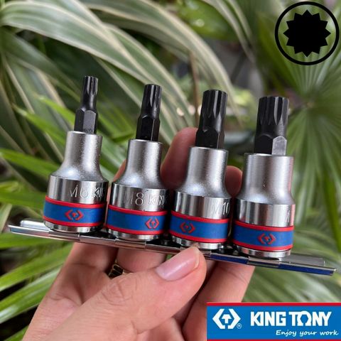Bộ đầu tuýp lục giác sao 12 cạnh có 4 chi tiết Kingtony 4126PR