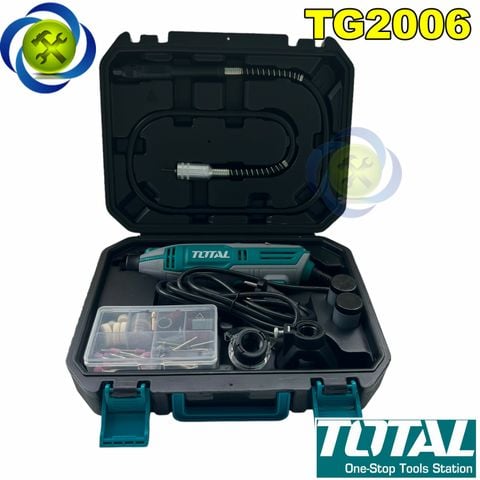 Bộ máy mài khuôn Total TG2006 loại 200W và 149 phụ kiện đầu kẹp 3.2mm