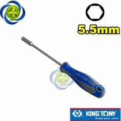 Cán vặn đầu tuýp 5.5mm Kingtony 1450-5.5 dài 125mm cán cao su